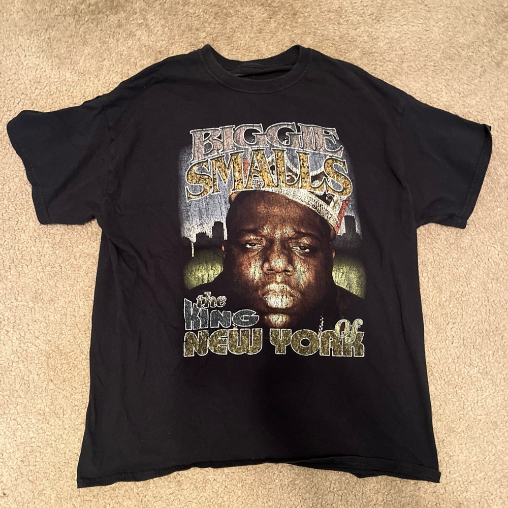 Vintage Biggie Smalls T-Shirt It Was All A Dream Black XL King Of New York - Picture 1 of 6
